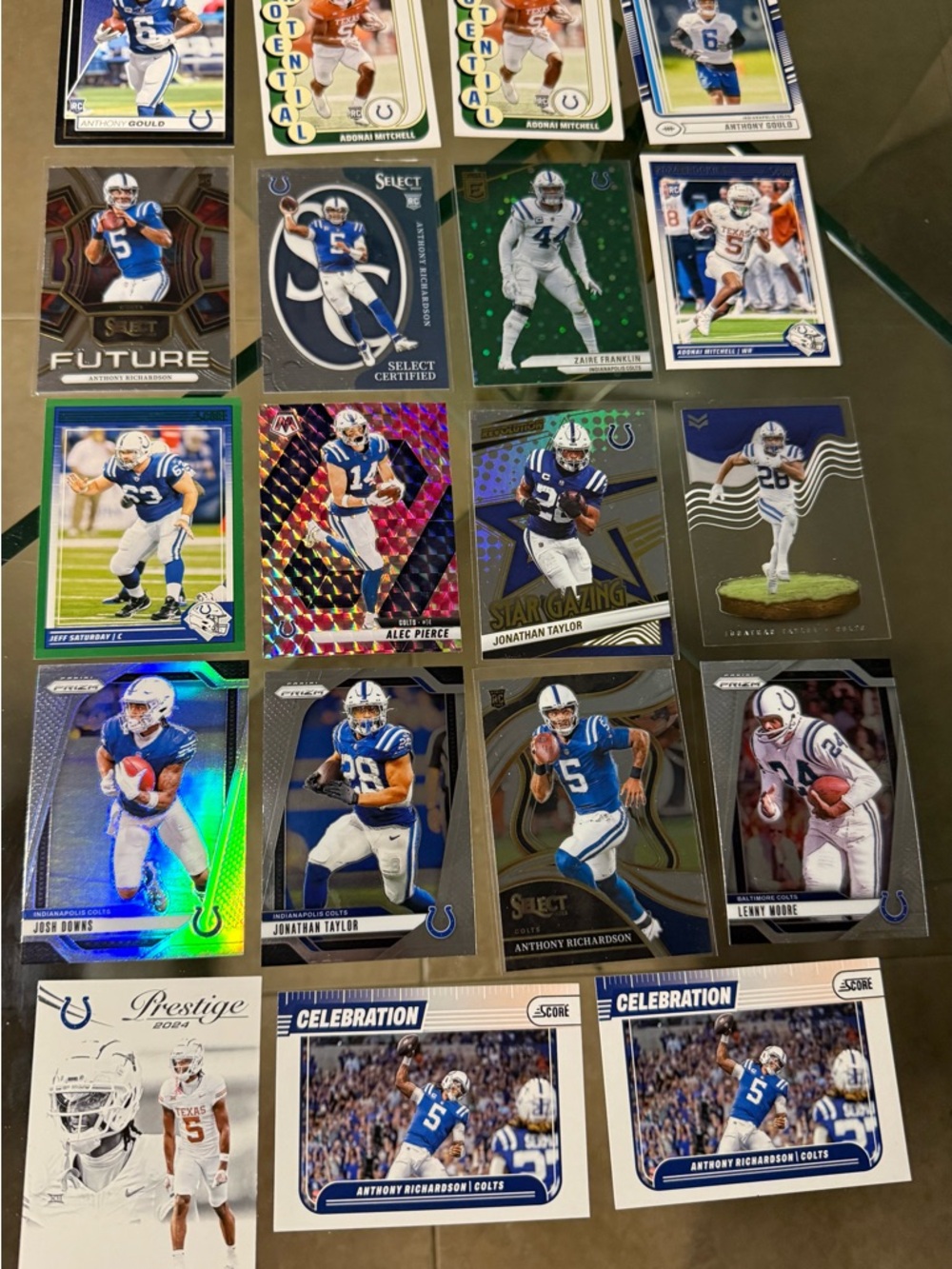 19 card lot Indianapolis Colts Jonathan Taylor Anthony Richardson